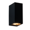 GU10 WALL LUMINAIRE 230V AC SAND BLACK IP65 MAX.2X35W LG2204GU10B